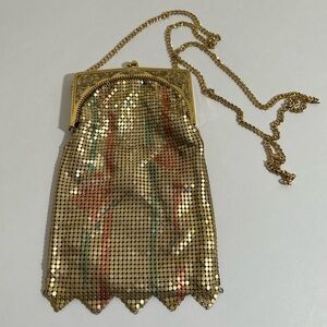 Whiting & Davis Gold Mesh Evening Purse Vintage